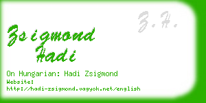 zsigmond hadi business card